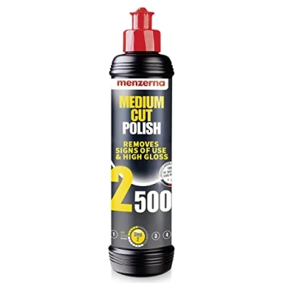 Image of menzerna &quot;Medium Cut Polish 2500&quot; I Abrasive Polishing Compound for Medium Scratches and Signs of Use Buffing Scratch Repair &amp; a Glossy Finish Silicone Free 250ml