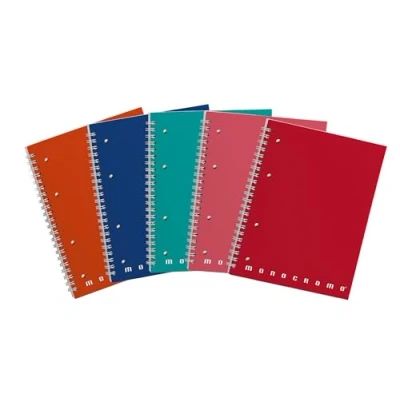 Image of PIGNA 02155595 M A5 Notebook with Holes and Microperforation Spiral, 70 Sheets (Pack of 5)