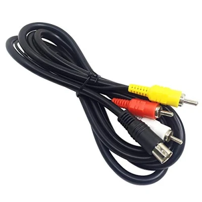 Image of AFUNTA 6 Feet Standard AV Cable RCA Connection Cord Compatible Sega Genesis 2 &amp; 3