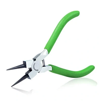 Image of SPEEDWOX Mini Round Nose Pliers for Jewelry Making 5 Inches Small Wire Looping Tapered Jaw Micro Fine Precision Hand Tools Professional Beading Hobby Work Craft DIY