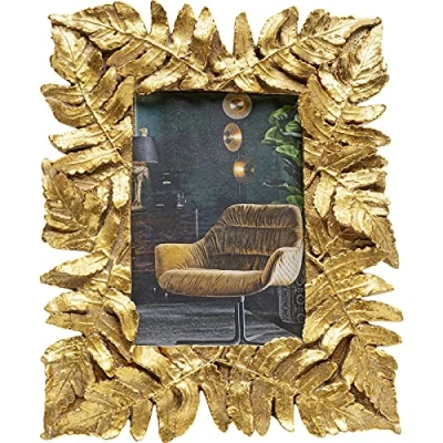 Image of KARE picture frame gold Leaves, 10 x 15 cm, coloured