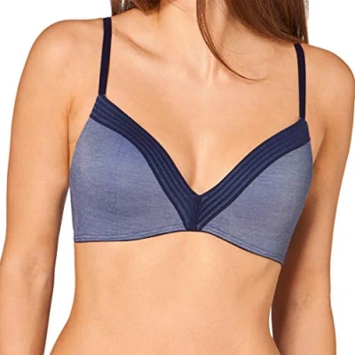 Image of Sloggi Women&#039;s Wow Embrace PU Push Up Bra Blue