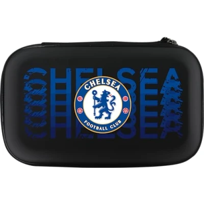 Image of FOCO Officially Licensed Chelsea Football Club Darts Case The Blues Storage Wallet, Repeat Wordmark (W455)