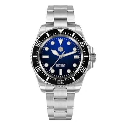 Image of San Martin Classic Gradient Blue SN0111 Men Diving Watch NH35 Luxury Automatic Sapphire Mechanical Wristwatch, V 1,