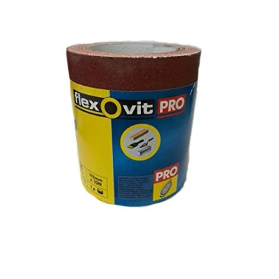 Image of 115mm x 10m 120 Grit Sandpaper Roll Flexovit Pro By Norton High Performance abrasives