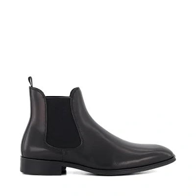 Image of Dune Mens Mandatory Chelsea Boots Size UK 7 Flat Heel Black