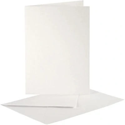 Image of Creativ 23819 Pearlescent Cards &amp; Envelopes, card size 10,5x15 cm, envelope 11,5x16,5 cream, 10sets
