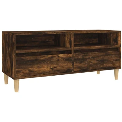 Image of vidaXL TV Cabinet Smoked Oak 100x34.5x44.5 cm Engineered Wood