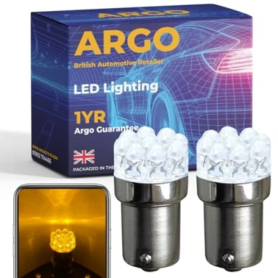 Image of 382 P21w Bulb Xenon Amber indicator Bulbs 12v Led Car Turn Signal Repeater 1156 Ba15s Replacement Upgrade Super Bright Light