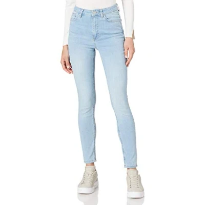 Image of NA KD Women&#039;s Skinny High Waist Jeans Jeans, Light Blue, 4