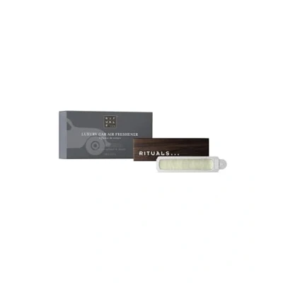 Image of RITUALS Homme Collection Car Air Freshener With Arabian Amber and Musk Scent Reusable Wooden Holder 6g