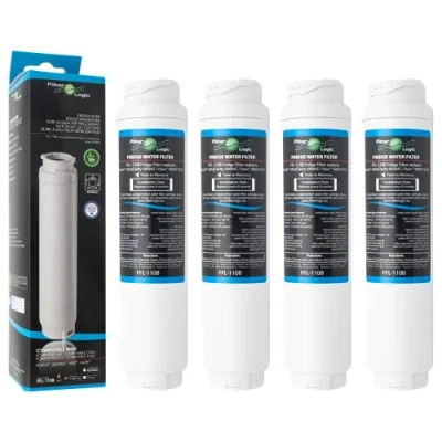 Image of FilterLogic FFL 110B Water Filter Compatible with Bosch, Siemens, Neff UltraClarity 00740560, 740560, 11028820, 11028825 Fridge Cartridge Ultra Clarity 9000 674655, 077 104 (Pack of 4)
