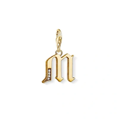 Image of Thomas Sabo Women Charm Pendant Letter M Club 925 Sterling Silver 1619 414 39