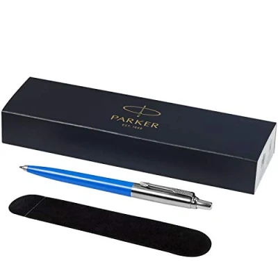 Image of PARKER &quot;Jotter ballpoint pen with Velvet Pouch in gift box black ink (process blue)