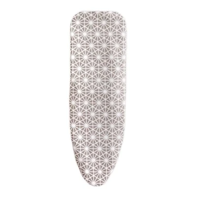 Image of Addis Large Ironing Board Replacement Cover with Perfect Drawstring Toggle, fits Upto 123x39cm Shape Design, Cotton, Aztec Dark Sand