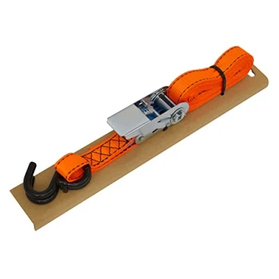 Image of Sealey Ratchet Tie Down 25mm x 5m Polyester Webbing S Hook With Corner Protector 600kg Breaking Strength
