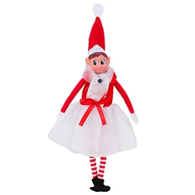 Image of Toyland® Novelty Elf Fancy Dress Outfit Clothing Accessories for Christmas Elves (BRIDE)