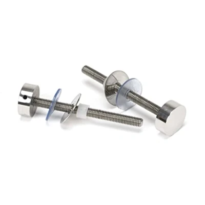 Image of From The Anvil 50272 Polished SS (304) 100mm Bolt Fixings for T Bar (2)