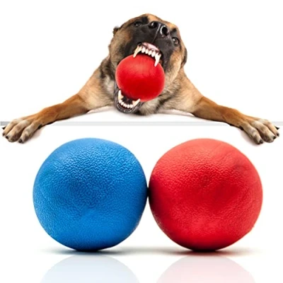 Image of Petopedia 2 X 3 Strong Solid Rubber Ball HIGH BOUNCING Virtually Tough Dog Toys Interactive for Boredom Natural Balls dogs (3 inches)