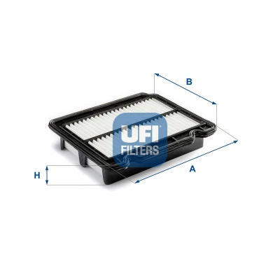 Image of 42386928 Air Filter UFI 30.279.00 46mm 188mm 224mm Insert CHEVROLET: Aveo / Kalos Hatchback, DAEWOO: Hatchback