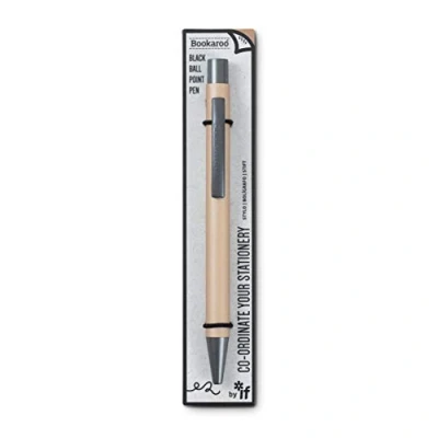 Image of IF Bookaroo Pen, soft touch, colour coated pen with black ink GOLD