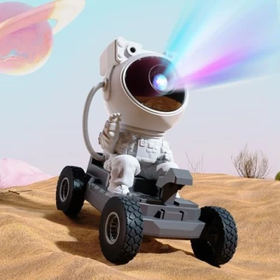 Image of Astronaut Galaxy Projector with Bluetooth Speaker, Gemmac Moon Buggy Star Night Light Remote Control, Spaceman Projector, LED Space for Bedroom, Decor, Party, Gift
