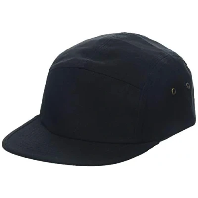 Image of Beechfield Unisex B654.BLK Canvas 5 Panel Cap Black, One Size
