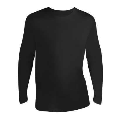 Image of SOLS Mens Monarch Long Sleeve T Shirt (Deep Black) Multicolour Cotton Size 2XL