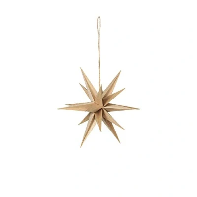 Image of Broste Copenhagen DECO ETOILE &#039;VENUS&#039; BOIS &#039;s Christmas decorations in Beige