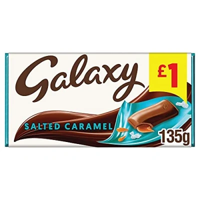 Image of Galaxy Salted Caramel Chocolate Bar Pack of 24 x 135G