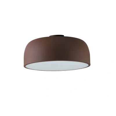 Image of Bistrot Flush Ceiling Light, Bronze, White, E27