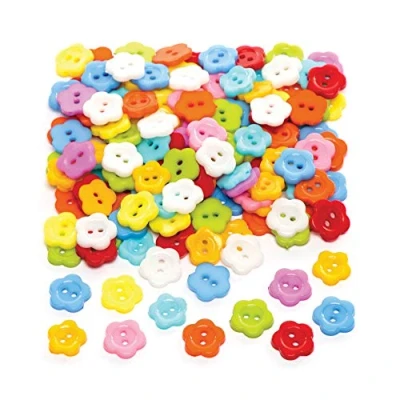 Image of Baker Ross AW268 Flower Buttons (Pack of 150) for Arts and Crafts
