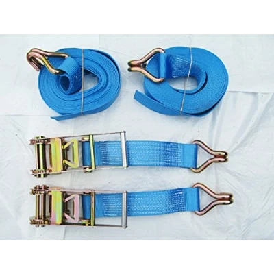 Image of Ratchet Straps 75MM 10T 8M X2 (Tie Down Heavy Duty Cargo Claw Hook Recovery Lashing)