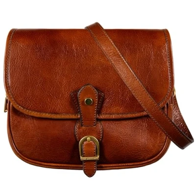 Image of Time Resistance Leather Cross Body Bag for Women Handbag Shoulder Messenger Purse