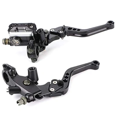 Image of Brake Master Cylinder Duokon Aluminum 1 Pair 7/8&quot;(22mm) Universal Motorcycle Clutch Reservoir Levers Left &amp; Right Set