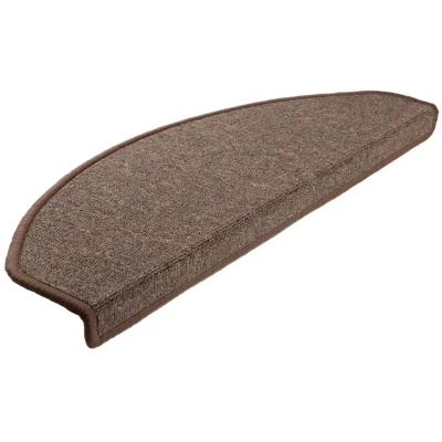 Image of vidaXL Stair Mats 10 pcs 65x24x4 cm Coffee Brown