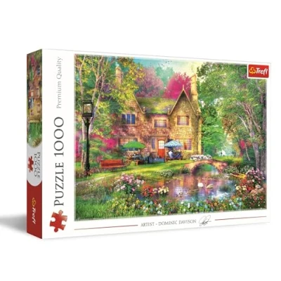 Image of Trefl Forest Haven 1000 Jigsaw Puzzle Red 27&quot;x19&quot; Print, Painted Nostalgic Pictures, Perfect Matching of Elements, for Adults and Children from 12 Years Old