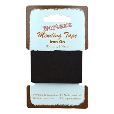 Image of Nortexx Iron On Repair Tape Black, 100% Cotton, 14 x 8 1 cm