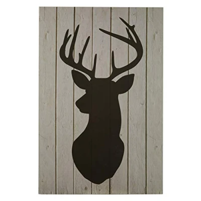 Image of Premier Housewares Stag Silhouette Wall Plaque Black