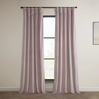 Image of HPD Half Price Drapes Heritage Plush Velvet Curtains 84 Inches Long Room Darkening for Bedroom &amp; Living 50W x 84L, (1 Panel), Mauve