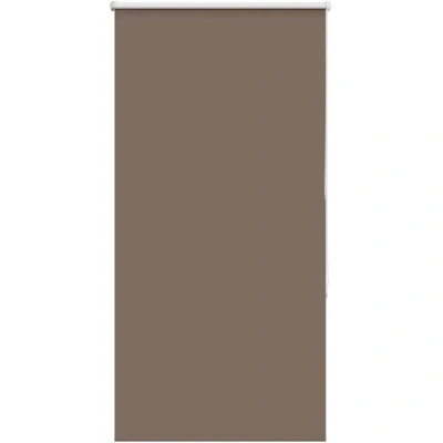 Image of vidaXL Roller Blind Blackout Coffee 85x130 cm Fabric Width 80.7 Polyester