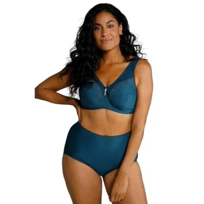Image of Ulla Popken Women&#039;s Entlastungs BH, Cup C G Bra, Petrol, 42F