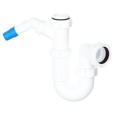 Image of SPARES2GO 40mm Telescopic Sink Trap Kitchen Washing Machine Dishwasher 75mm Seal Water Discharge Kit