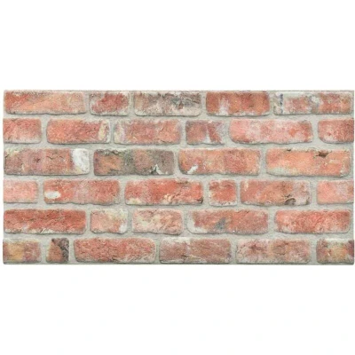 Image of vidaXL 3D Wall Panels with Red Brick Design 10 pcs EPS