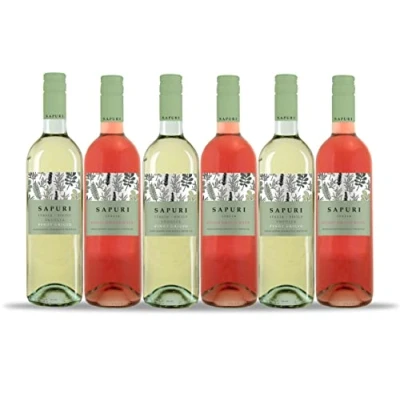 Image of Sapuri Inzolia Pinot Grigio and Rose Mixed 6 Bottle Case (6 x 750ml 12%)