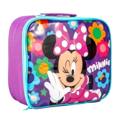 Image of Disney Minnie Mouse Rectangular Insulated Lunch Box Bag for Boys and Girls, Perfect Size Packing Hot or Cold Snacks School Travel, BPA Free