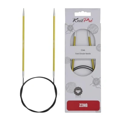 Image of Knit Pro KP47127 Zing: Fixed Circular Knitting Pins: 80cm x 3.50mm, Green
