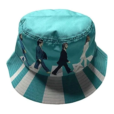 Image of The Beatles Bucket Hat Abbey Road Crossing New Official Unisex Blue Size Large/X Large, Blue, One