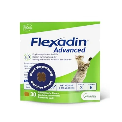 Image of FLEXADIN Advanced® Cat Innovative Approach to Joint Health Non Denatured Collagen Type II (UC II®) 30 Spills