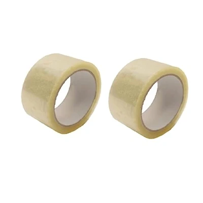 Image of 2 Rolls CLEAR Tape 48mm x 66M Strong Adhesive Durable and Reliable Shipping Packaging Moving Sealing Parcels Boxes Packing